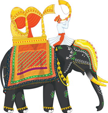 Decorated elephant